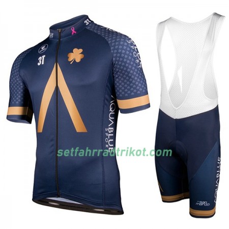 Fahrradbekleidung Radtrikot Kurzarm + Trägershorts 2018 Aqua Blue Sport Damen N001 